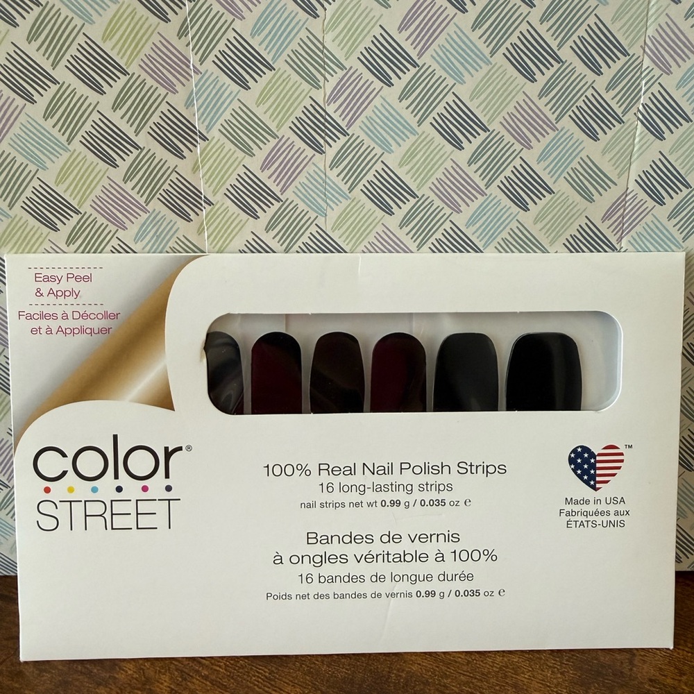 Color Street Burgundy and Black Nail Strips